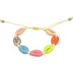 Colorful cowrie shell bracelet