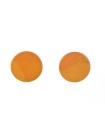 Round acrylic orange earrings