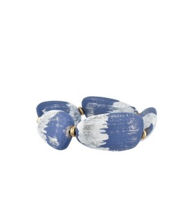 Wooden bracelet- Blue