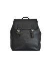 LOET Medium leather backpack - Black
