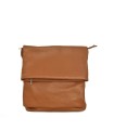 LOET Medium flap pocket leather backpack - Tan brown
