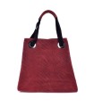LOET Oversized leather shoulder bag- Apple red