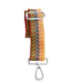 LOET Multi-color zig zag webbing bag strap- Silver