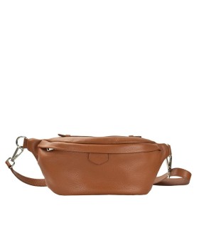 LOET Tan brown leather belt bag (fanny pack)