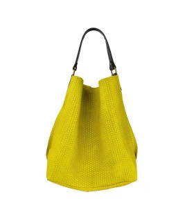 LOET Δερμάτινη τσάντα ώμου - Κίτρινο