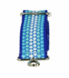 LOET Blue webbing bag strap- Silver